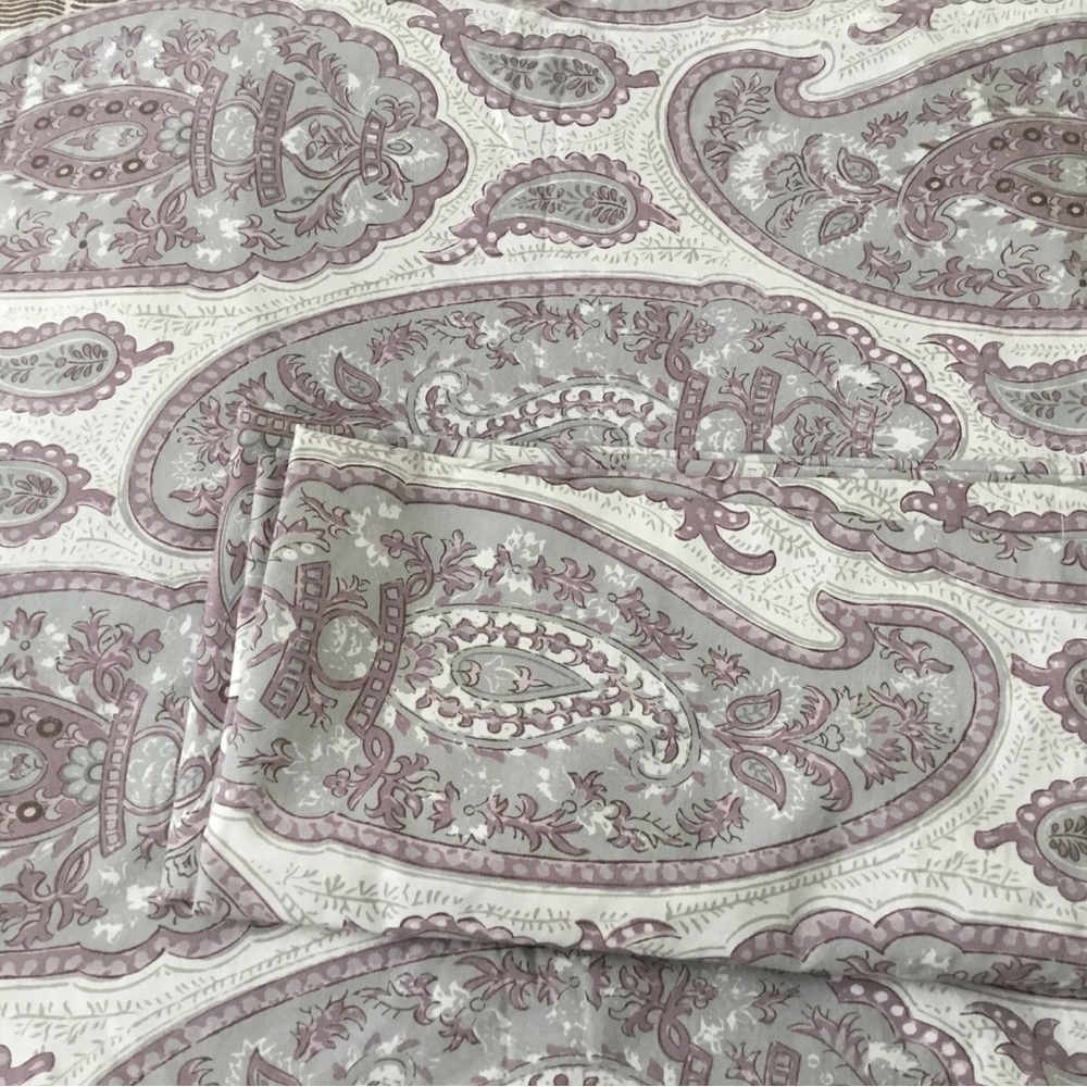 Pottery Barn Queen Size Duvet and (2) European Sham Covers